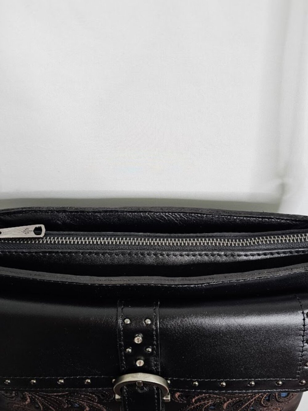 NWT PATRICIA NASH Maisie Crossbody BLACK LUX RANCH Montana Leather Collection - Picture 8 of 13